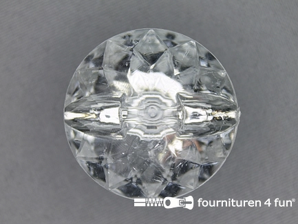 Strass knoop 35mm zilver