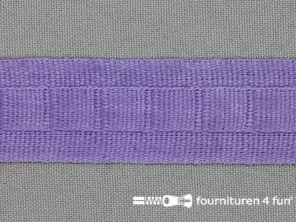 COUPON 2,85 (2 stukken, 0,6 + 2,2 meter) Plooiband - 25mm - lila paars - B-KEUZE