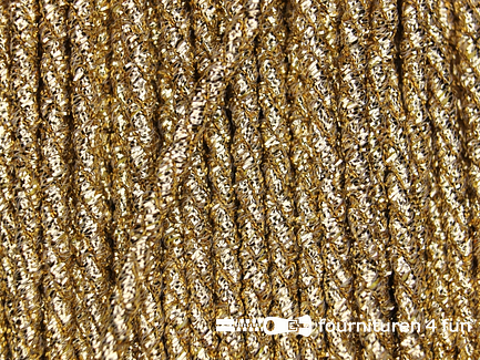 Rol 25 meter metallic koord 4mm glans goud