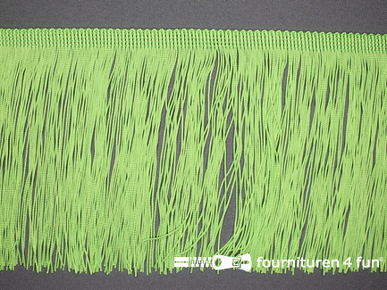 Kaart 10 meter charleston franje 150mm licht neon groen