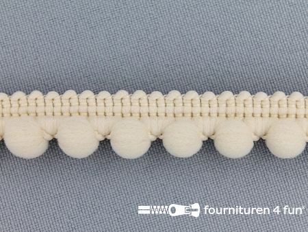 Bolletjesband - 15mm - beige