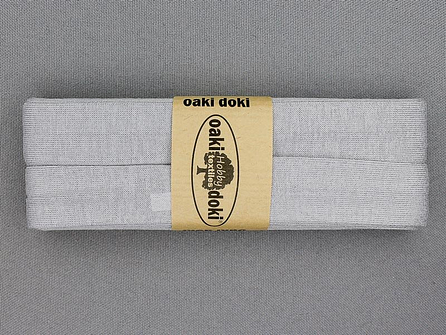 Oaki Doki Tricot biaisband - 20mm x 3 meter - licht grijs (117)