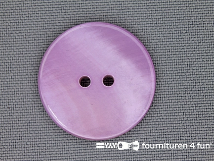 Parelmoer knoop 25mm lila