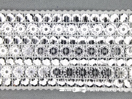 Kaart 20 meter party band 43mm zilver