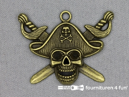 Steampunk hanger 43x35mm piraat brons