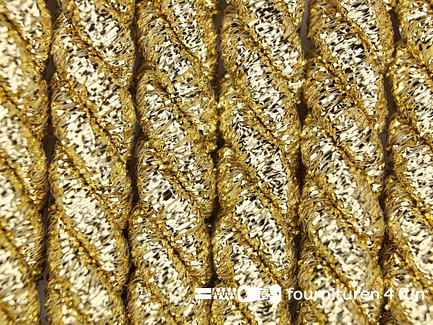 Rol 20 meter metallic koord 9mm glans goud