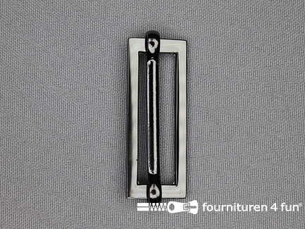 Schuifgesp 38mm zwart zilver