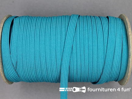 Rol 50 meter gekleurd elastiek - 6mm - licht aqua blauw