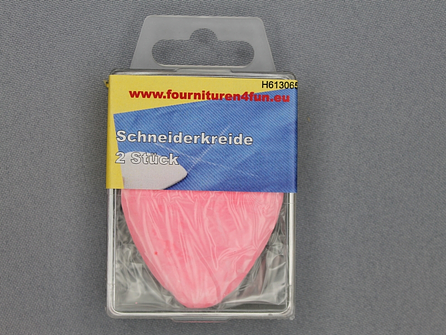 Kleermakerskrijt in doosje - 2 stuks - roze-rood + wit