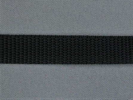 Rol 30 meter parachute band 15mm zwart