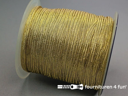 RESTANT Rol circa 90 meter (meerdere stukken, klein kleurverschil mogelijk) gekleurd elastiek 4,5mm goud