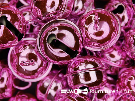 Belletjes 22mm licht roze 5 stuks