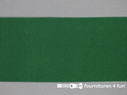 Gekleurd soepel elastiek - 80mm - licht flessengroen
