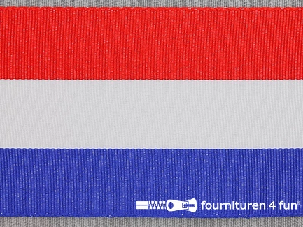 Deco lint - 100mm - rood-wit-blauw