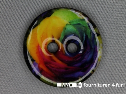 Kokos knoop 40mm regenboog