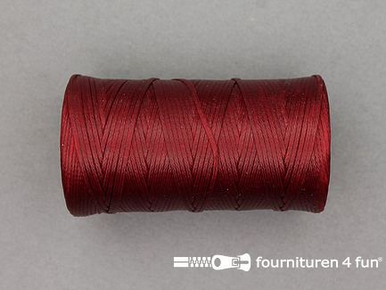 Gewaxt leergaren - 100 meter - bordeaux rood 