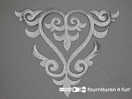 Barok applicatie 143x175mm zilver