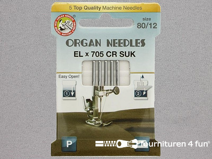 Organ Needles overlock machine naalden - ELx705 chroom SUK 80