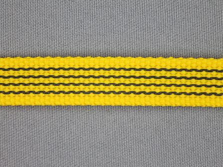 Rubber halsband 15mm geel