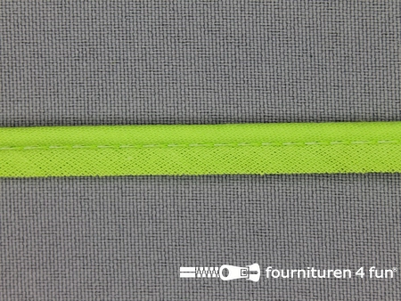 Katoenen paspelband 10mm lime groen
