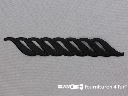 Barok applicatie 155x23mm zwart