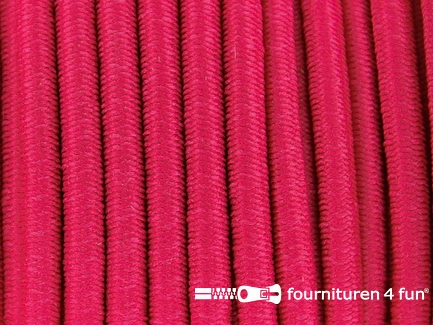 Rol 50 meter elastisch koord 3mm fuchsia roze