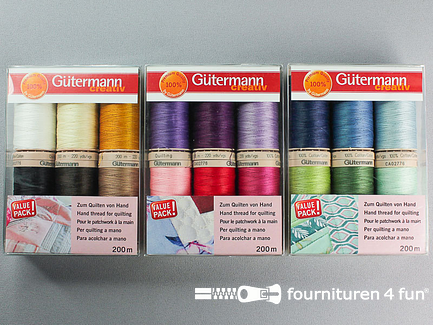 Gütermann naaigarenset Quilting - Col.1 + Col.2 + Col.3 - 18x200 meter