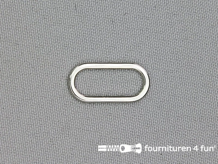 Schuifpassant - ovale ring - 20mm - zilver 