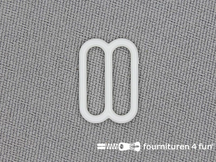 5 Stuks kunststof verstel schuifje wit 12mm