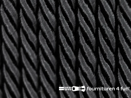 Kaart 40 meter viscose meubel koord - 5mm - zwart