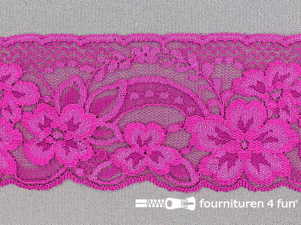 Nylon kant 68mm fuchsia roze
