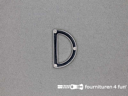 D-ring 18mm chroom plat
