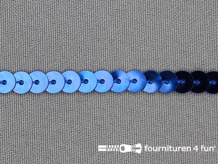Pailletten band 6mm kobalt blauw