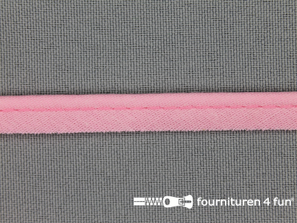 Katoenen paspelband 10mm licht roze