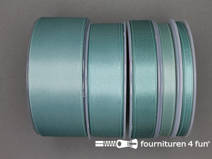 COUPON 21 meter luxe satijn lint - dubbelzijdige kwaliteit - 38mm - antique groen