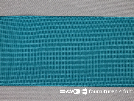 Rol 10 meter gekleurd soepel elastiek - 80mm - petrol
