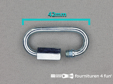 Karabijnhaak met schroefsluiting 42mm