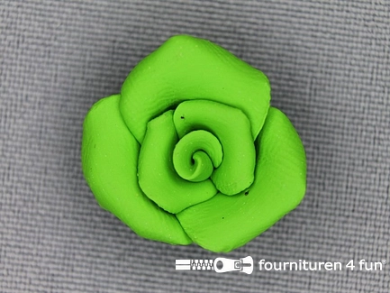 Bloemen knoop 10mm roosje lime groen