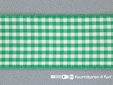 Ruitjes lint - 24mm - gras groen