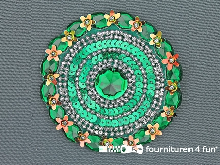 Broche 80-85mm emerald groen