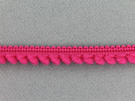 Bolletjesband 10mm fuchsia roze