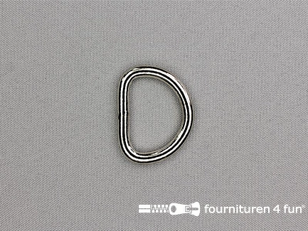 D-ring - heavy duty / extra sterk - 26mm - vernikkeld - 5mm dik