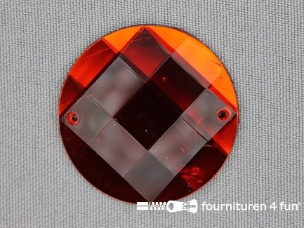 5 stuks Strass stenen rond 35mm rood