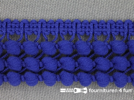COUPON 16 meter Mini bolletjesband 24mm kobalt blauw