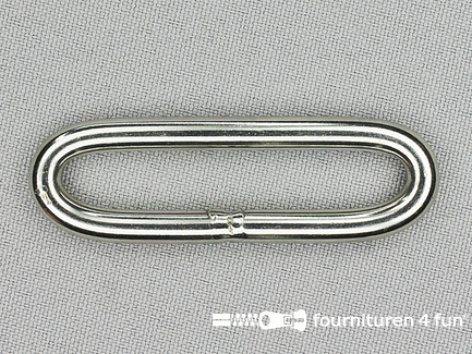 Schuifpassant - ovale ring - 50mm - roestvrij staal - heavy duty