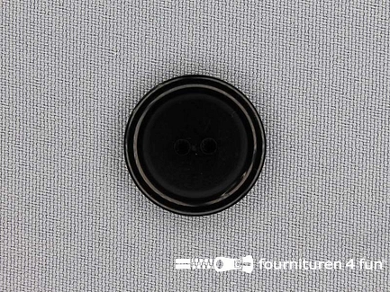 Kunststof knoop 23mm zwart