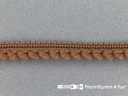 Bolletjesband - 10mm - cacao bruin