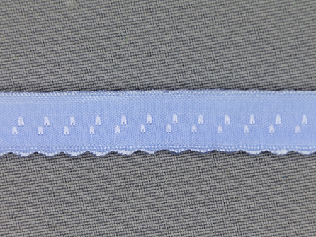 Luxe elastische biasband 12mm licht blauw