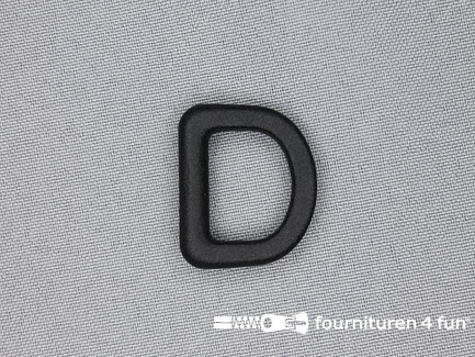 Kunststof D-ring - 20mm - zwart