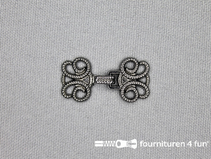 Siersluiting 15x30mm zwart zilver